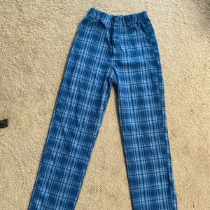 Brandy Melville x John Galt Plaid Pants Baby Blue